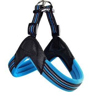 Pordlie No Pull Ultra Soft Breathable Padded Pet Harness (M, Blue)